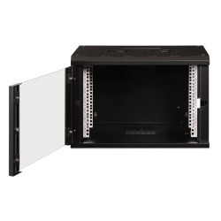 Digitus Szafa sieciowa wisząca Unique 19" 7U rack 600x450, drzwi szyba, czarny, niedzielona, złożona, 100kg