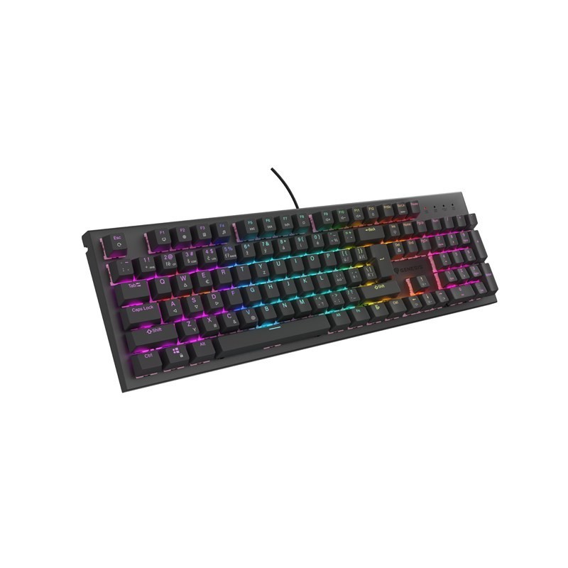 KLAWIATURA DLA GRACZY GENESIS THOR 303 CZ/SK PODŚWIETLENIE RGB MECHANICZNA SILENT SWITCH CZARNA HOT