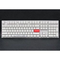 Ducky One 2 White Edition klawiatura Uniwersalne USB Niemiecki Biały