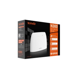 Tenda N300 router bezprzewodowy Fast Ethernet Jedna częstotliwości (2,4 GHz) 4G Biały