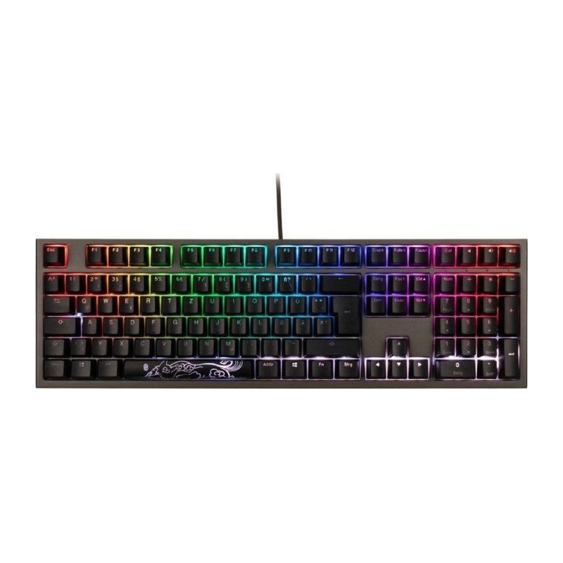 Ducky Shine 7 klawiatura Gaming USB Niemiecki Czarny, Szary