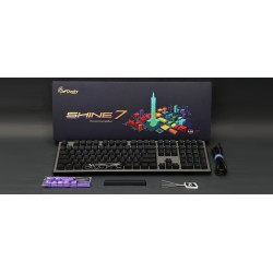 Ducky Shine 7 klawiatura Gaming USB Niemiecki Czarny, Szary