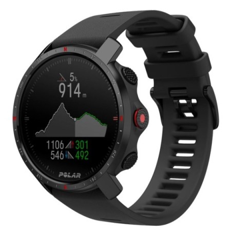 Polar Grit X Pro - Titanium - Zegarek sportowy z paskiem - perforowana skóra - szary - Rozmiar paska: M/L - Wyświetlacz 3 cm