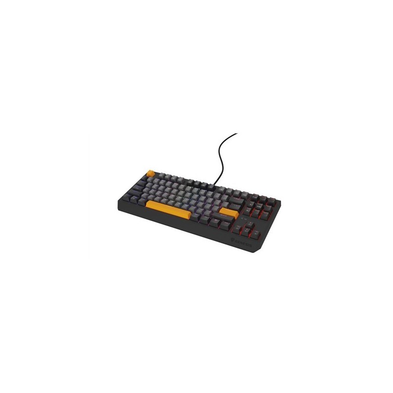 GENESIS Thor 230 TKL klawiatura Gaming USB + RF Wireless + Bluetooth QWERTY Czarny, Szary, Pomarańczowy