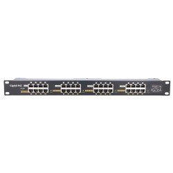Extralink Gigabit PoE Injector 16 Portowy 16x 1000Mb/s RJ45, Obudowa Rack