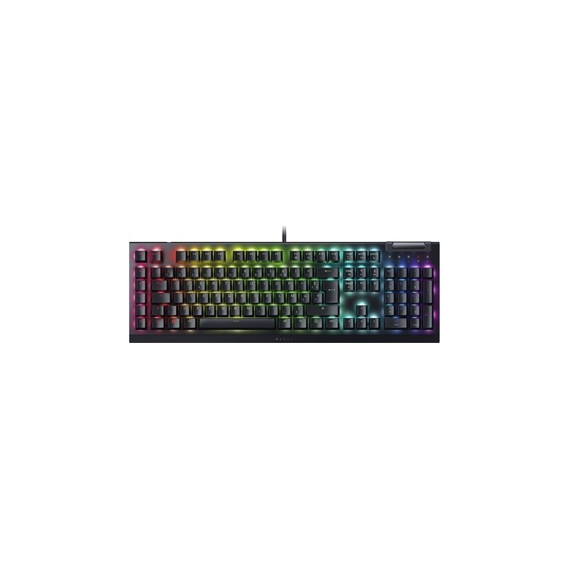 Mechaniczna klawiatura do gier Razer BlackWidow V4 X, zielony przełącznik, układ rosyjski, przewodowy, czarny Razer