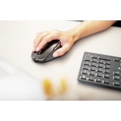 CHERRY DW 9500 SLIM klawiatura Dołączona myszka Uniwersalne RF Wireless + Bluetooth QWERTZ Niemiecki Czarny, Szary