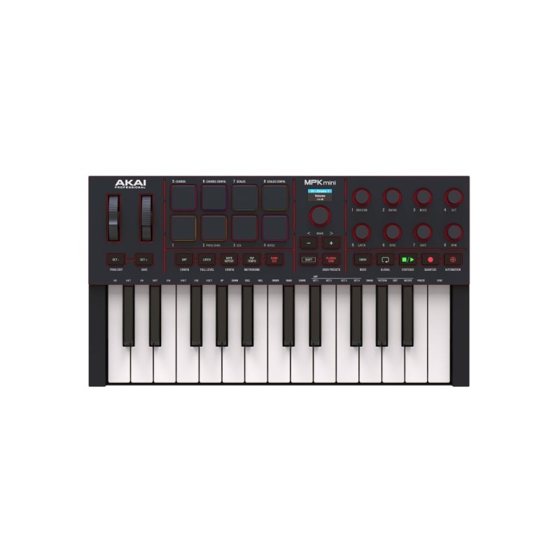 AKAI MPK MINI 4 BLACK - Mini klawiatura sterująca AKAI MPK MINI 4 BLACK - Mini klawiatura sterująca