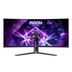 AOC AGON PRO AG346UCD monitor komputerowy 86,4 cm (34") 3440 x 1440 px Wide Quad HD QD-OLED Czarny, Szary