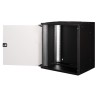 Szafa sieciowa wisząca 19" 12U, SOHO PRO 595 x 540 x 400 mm, drzwi szyba, czarny, niezłożona, 60kg
