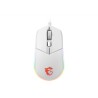 MSI CLUTCH GM11 WHITE myszka Oburęczny USB Typu-A Optyczny 5000 DPI