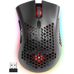 DEFENDER MYSZ BEZPRZEWODOWA GM-709L WARLOCK RF RGB 2400DPI 8P, 5 TRYBÓW PODŚWIETLENIA, DZIUROWANA 52709