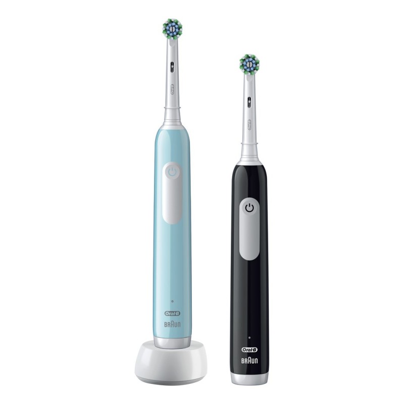 Oral-B Pro 1 PRO1CRSDUO szczoteczka elektryczna Dorosły Obrotowo-pulsacyjna szczoteczka do zębów Czarny, Turkusowy, Biały