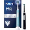 Oral-B Pro 1 PRO1CRSDUO szczoteczka elektryczna Dorosły Obrotowo-pulsacyjna szczoteczka do zębów Czarny, Turkusowy, Biały