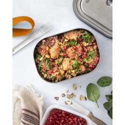 BB-Lunch box stalowy L, oliwkowy