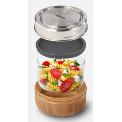 Miseczka stołowa BB-Lunch bowl szklany L migdałowy