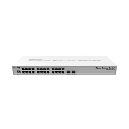 Mikrotik CRS326-24G-2S+RM łącza sieciowe Zarządzany L2 Gigabit Ethernet (10/100/1000) Szary