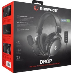 RAMPAGE SŁUCHAWKI GAMINGOWE DROP R36 7.1 MIKROFON