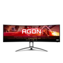 AOC B2 AG493UCX2 monitor komputerowy 124 cm (48.8") 5120 x 1440 px Quad HD LED Czarny