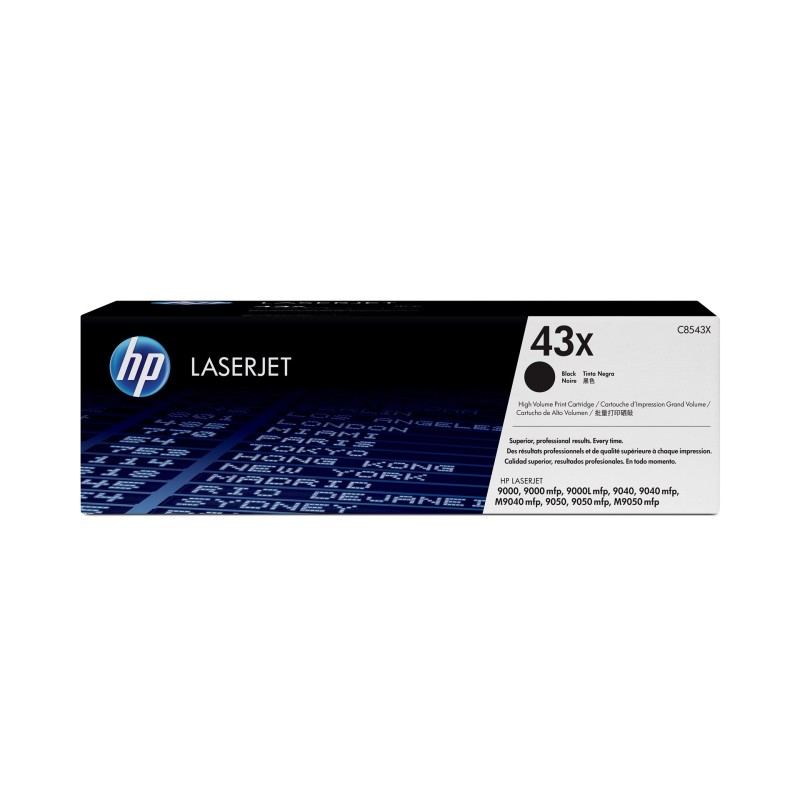 HP 43X oryginalny wkład z czarnym tonerem LaserJet XL