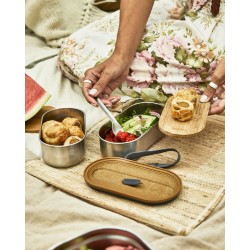 BB-Zestaw 2 lunch boxów stalowych, szary