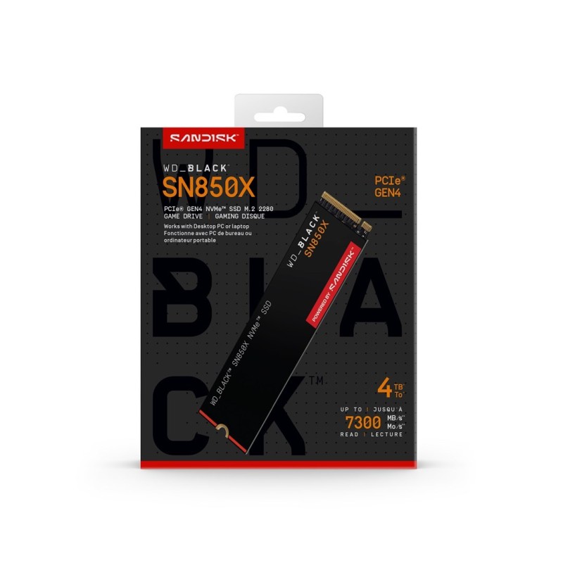 Dysk SSD WD Black SN850X WDS400T2X0E (4 TB M.2 PCIe NVMe 4.0 x4)