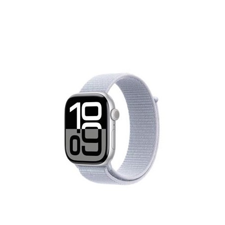 Zegarek Apple Watch Series 10 GPS 46mm Srebrna aluminiowa koperta z pętlą sportową - Blue Cloud