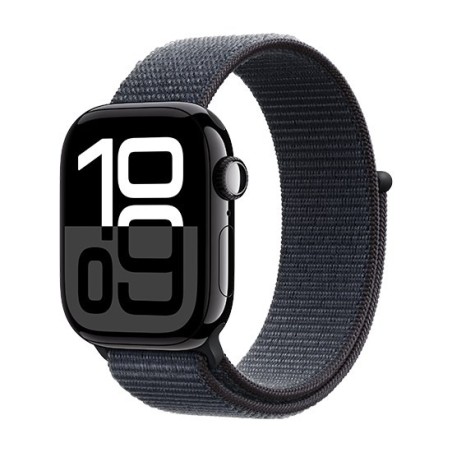 Zegarek APPLE Watch Series 10 GPS 42mm Kruczoczarna aluminiowa koperta z atramentową pętlą sportową