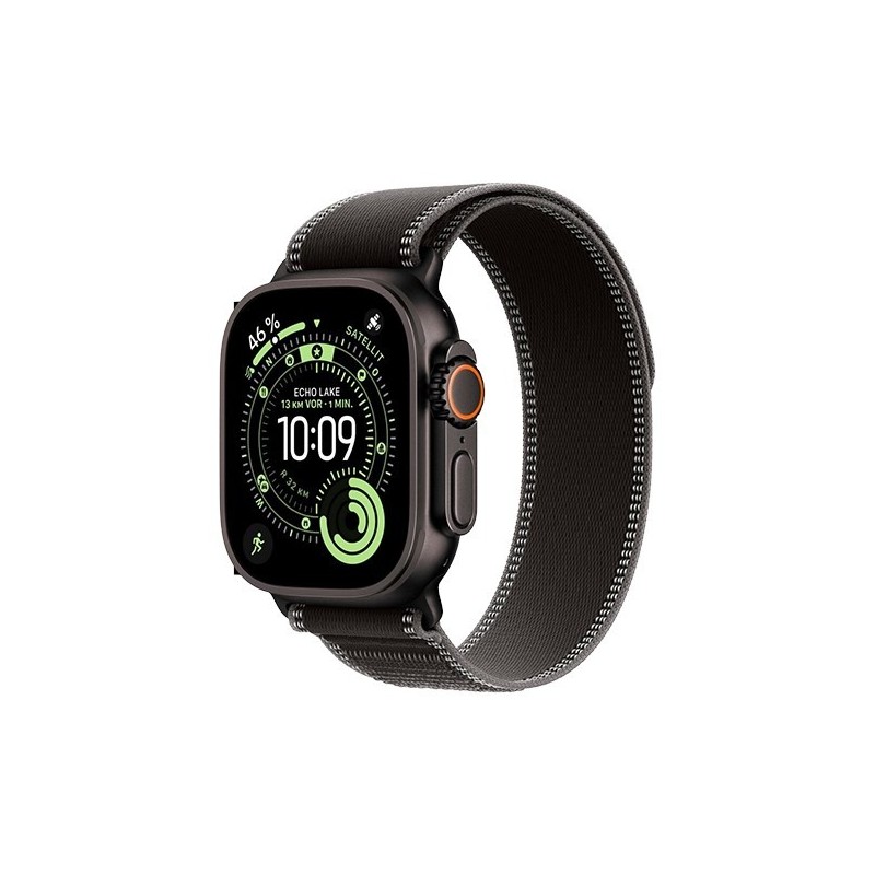 Zegarek Apple Watch Ultra 3 (2025) 5G 49mm Czarne tytanowe etui z pętlą Trail Loop S/M - Grafit