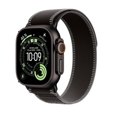 Zegarek Apple Watch Ultra 3 (2025) 5G 49mm Czarne tytanowe etui z pętlą Trail Loop S/M - Grafit