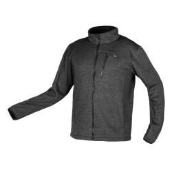 Bluza rozpinana OUTDOOR, pique, szara, rozmiar XXL