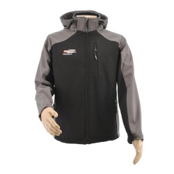 AW KURTKA SOFTSHELL T4/ SZARO-CZARNA/ L