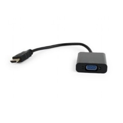 Adapter GEMBIRD A-HDMI-VGA-04 (HDMI M - D-Sub (VGA) F 0,15m kolor czarny)