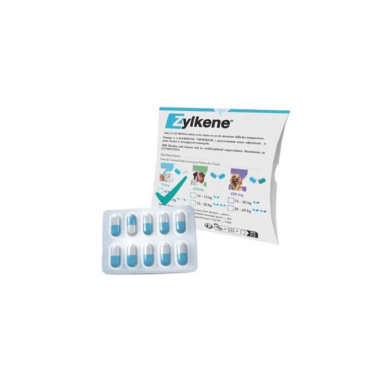 Vetoquinol Zylkene tabletki uspokajające dla psa i kota 75mg 10tab