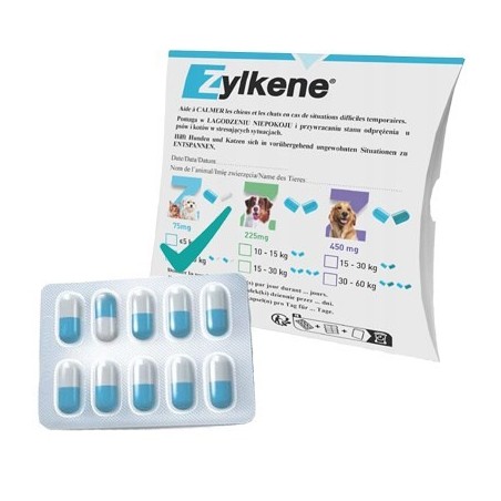 Vetoquinol Zylkene tabletki uspokajające dla psa i kota 75mg 10tab