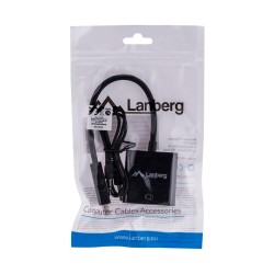 Adapter Lanberg AD-0017-BK (HDMI M - D-Sub (VGA) F 0,20m kolor czarny)