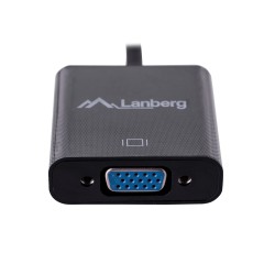 Adapter Lanberg AD-0017-BK (HDMI M - D-Sub (VGA) F 0,20m kolor czarny)