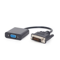 Adapter GEMBIRD A-DVID-VGAF-01 (DVI-D M - D-Sub (VGA) F 0,20m kolor czarny)