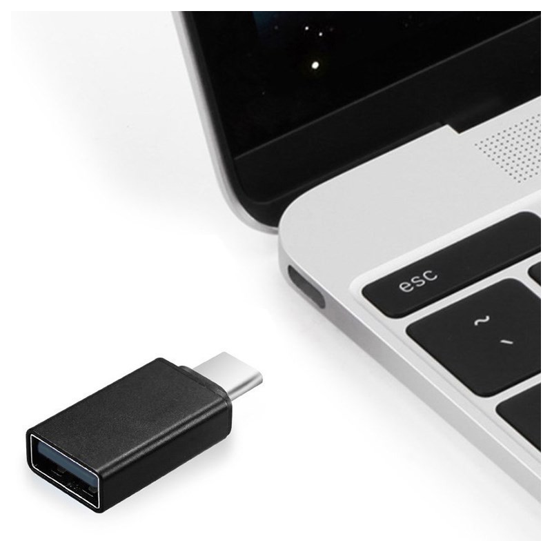 Adapter GEMBIRD A-USB2-CMAF-01 (USB typu C M - USB 2.0 F kolor czarny)