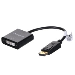 Adapter Lanberg AD-0007-BK (DisplayPort M - DVI-D F 0,10m kolor czarny)