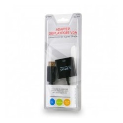 Adapter SAVIO CL-90 (DisplayPort M - D-Sub (VGA) F 0,20m kolor czarny)