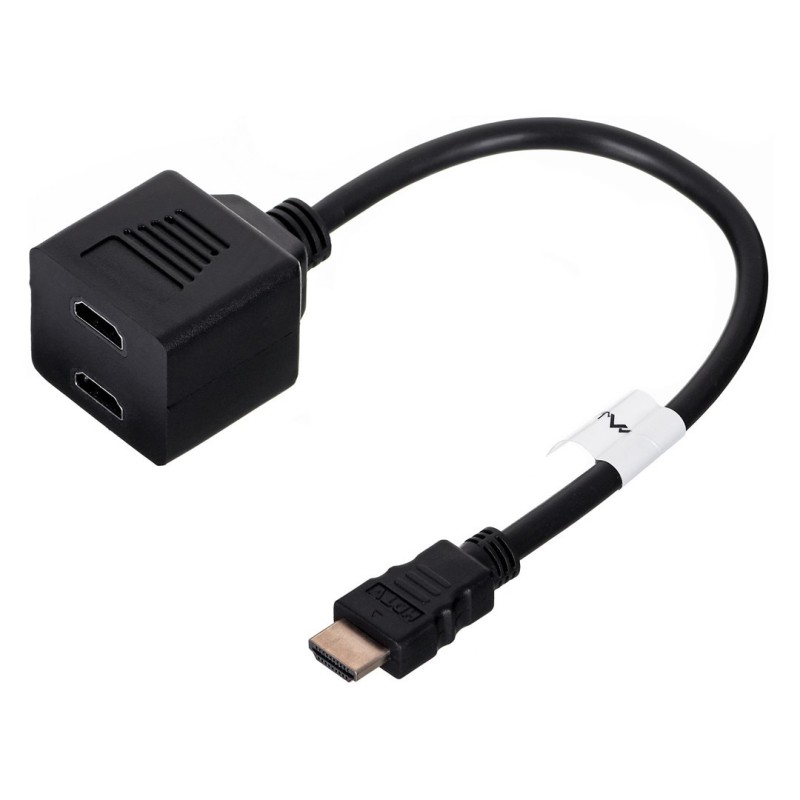 Splitter Lanberg AD-0019-BK (HDMI M - 2x HDMI F 0,20m kolor czarny)