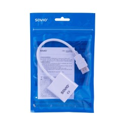 Adapter SAVIO CL-27/B (HDMI M - D-Sub (VGA) F 0,10m kolor biały)