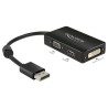 DeLOCK 0.16m DisplayPort/VGA+HDMI+DVI 0,16 m VGA (D-Sub)+ HDMI + DVI Czarny