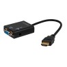 Adapter SAVIO cl-23 (HDMI M - D-Sub (VGA) F 0,20m kolor czarny)