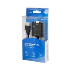 Adapter SAVIO cl-23 (HDMI M - D-Sub (VGA) F 0,20m kolor czarny)