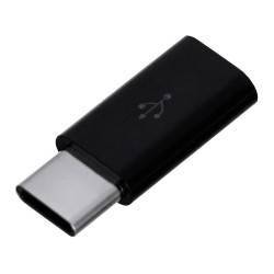 Adapter SAVIO AK-31/B (Micro USB F - USB typu C M kolor czarny)