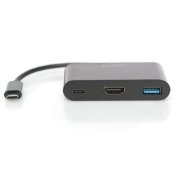 Digitus Wieloportowy adapter HDMI USB Type-C™, 3 porty