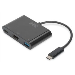 Digitus Wieloportowy adapter HDMI USB Type-C™, 3 porty