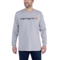 Bluza bez kaptura Carhartt Core Logo T-Shirt L/S - heather grey